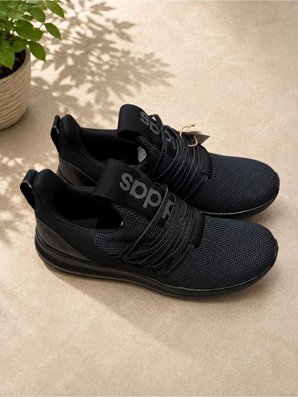 Adidas Lite Racer Adapt 7.0 Mens Size 8 Black Cloudfoam Slip On Shoes IE6327